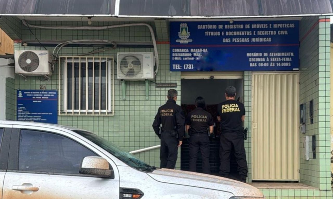 Grilagem de terras da Uni&atilde;o no sul da Bahia. Foto: PF