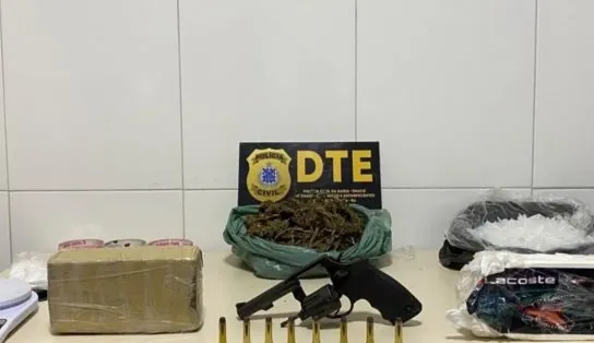 Homem é flagrado com três quilos de maconha e cocaína em Feira de Santana 