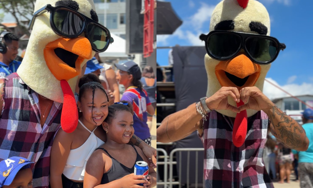 Galinho marca presença no aniversário de 1 ano do Alô Juca. Foto: TV Aratu