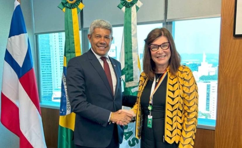 Jerônimo e presidente da Petrobras, Magda Chambriard | Foto: GOVBA