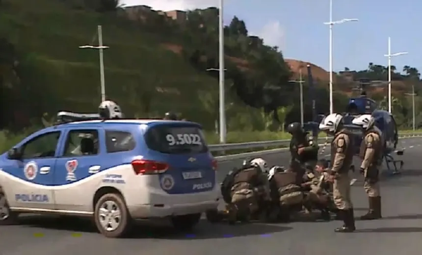 Durante perseguição a suspeitos, PM fica ferido na Avenida 29 de Março; veja vídeo