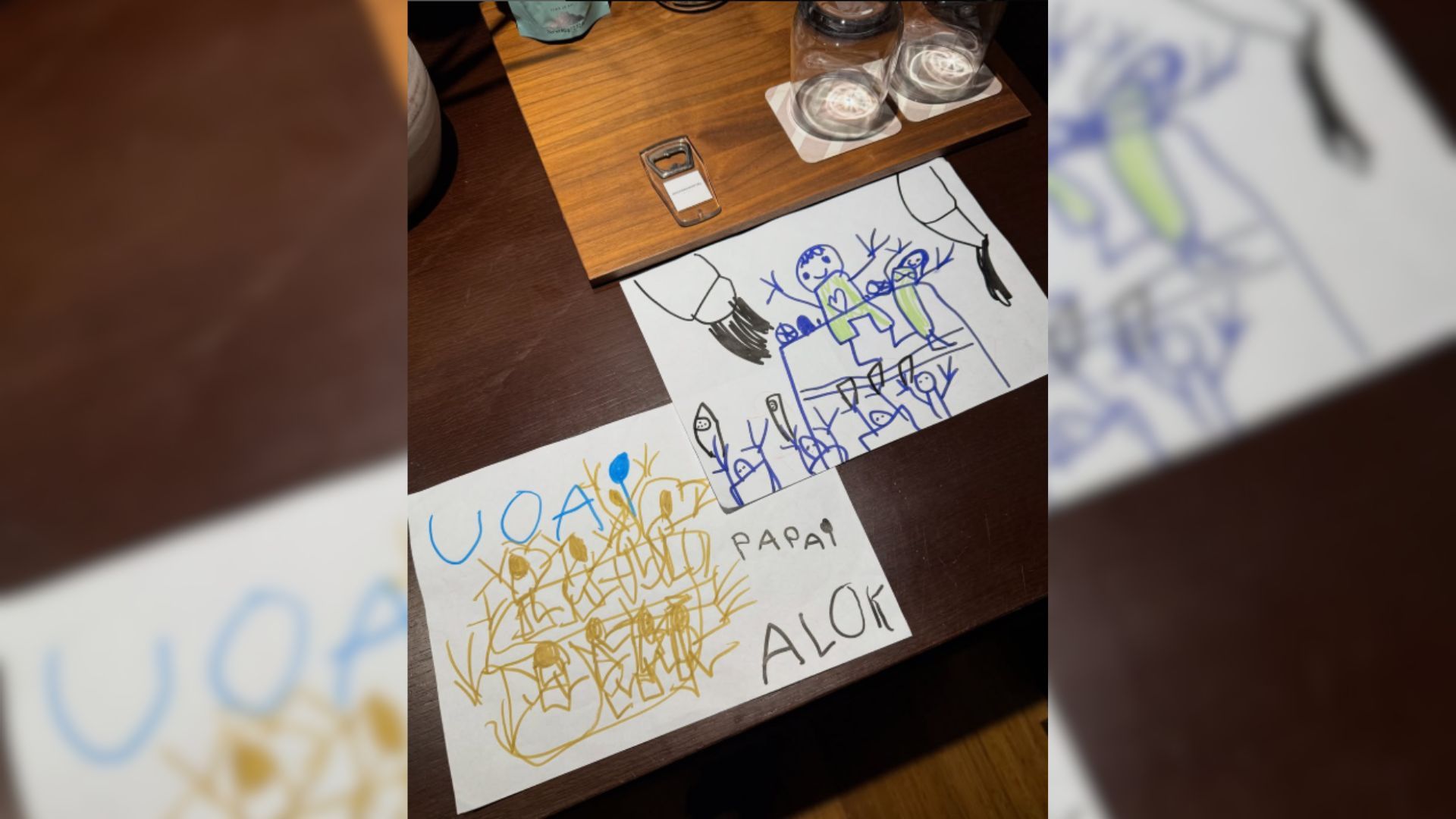 Desenhos de filhos de Alok | Imagem: reprodução/Instagram