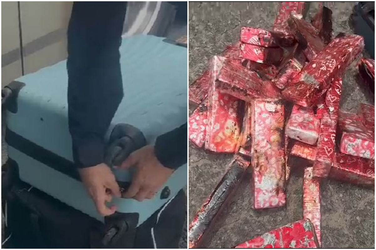 A PRF apreendeu mais de 22 kg de maconha escondida em bagagens de um &ocirc;nibus que seguia para Aracaju (SE). Foto: PRF