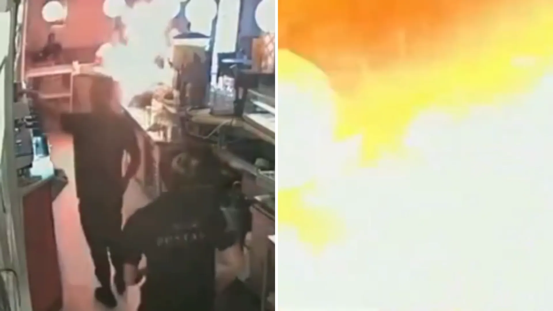 Incêndio em restaurante na Espanha. Foto: Redes sociais 