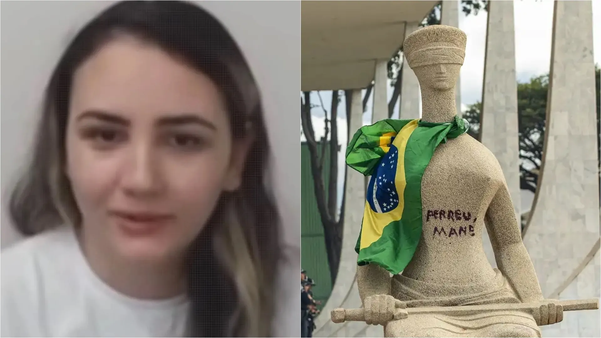 STF condena mulher que pichou estátua com batom a 14 anos de prisão