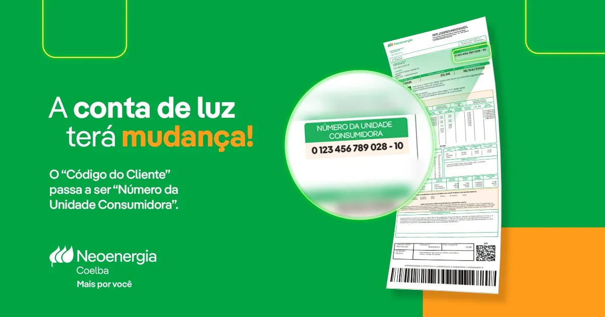 Conta de luz terá mudança em número de identificação de clientes na Bahia