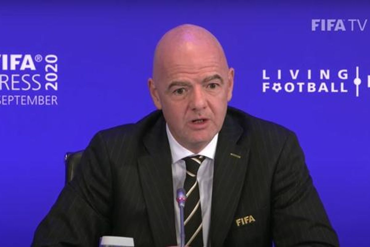 Presidente da Fifa, Gianni Infantino. Foto: Reprodu&ccedil;&atilde;o