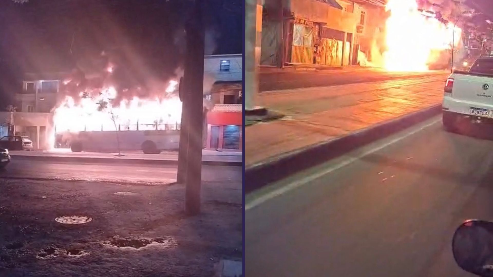 Foto: &ocirc;nibus pega fogo na Suburbana 