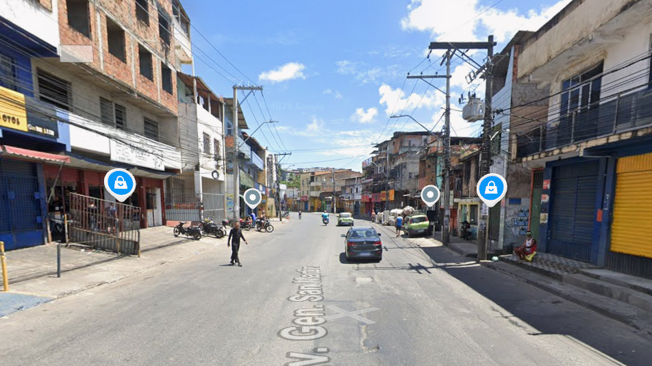 Av. San Martins tem fornecimento de &aacute;gua temporariamente interrompido. Foto: Google Maps 