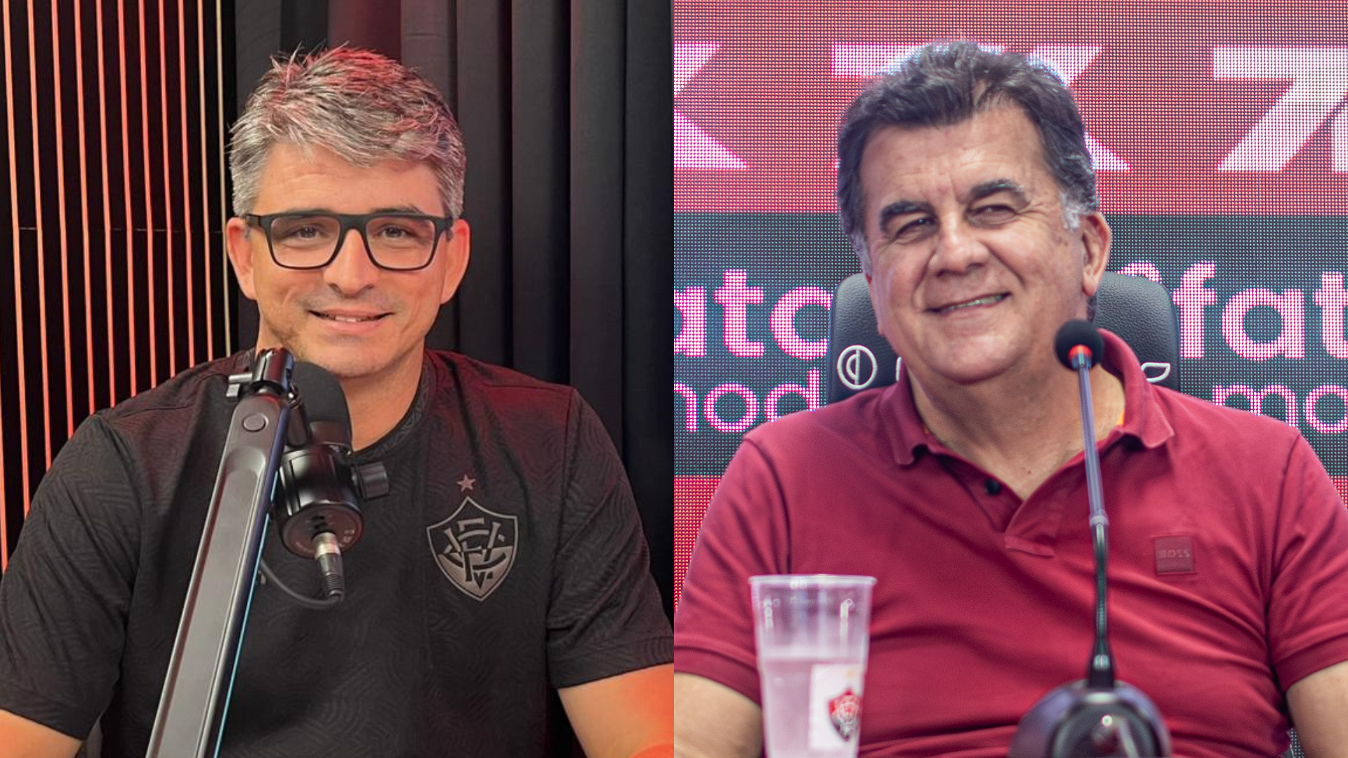 Marcone Amaral e Fábio Mota disputam presidência do Vitória | Fotos: Matheus Caldas/Aratu On e Victor Ferreira/EC Vitória