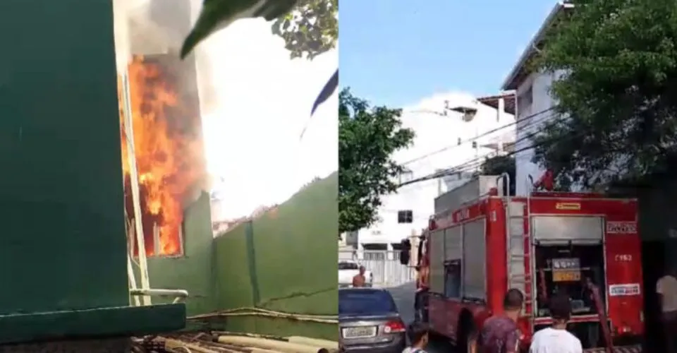 Incêndio atinge residência na Boca do Rio e deixa três pessoas feridas
