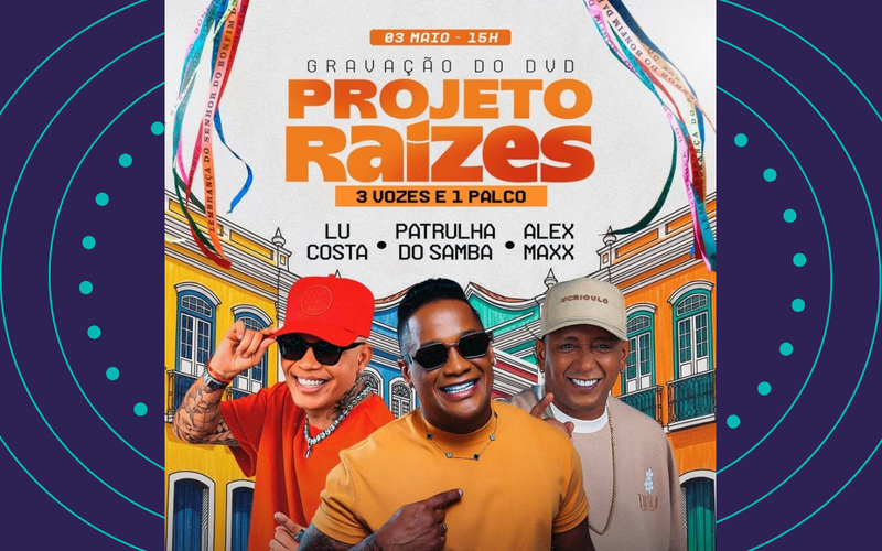 O pagode baiano, celebrado no Projeto Ra&iacute;zes, nasceu nas periferias de Salvador e se consolidou como uma das express&otilde;es culturais mais populares da cidade/Foto: Divulga&ccedil;&atilde;o