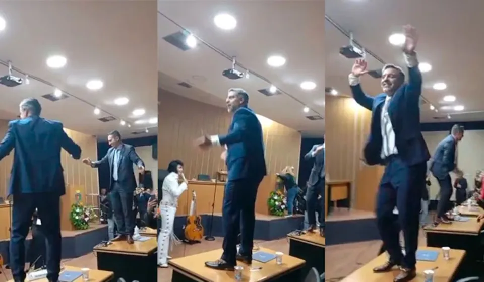 VÍDEO: O que se sabe sobre vereadores dançando em cima da mesa após sessão