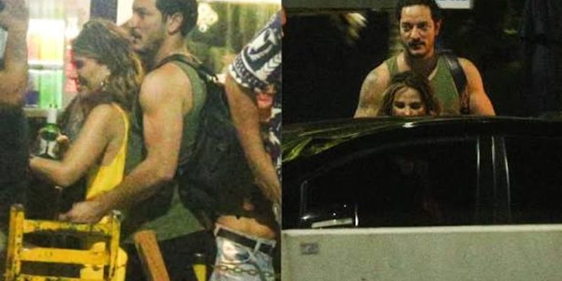 Wanessa foi vista abraçada com o ator Allan Souza Lima, colega do Dança dos Famosos, durante um after na Barra da Tijuca/Foto: Reprodução 