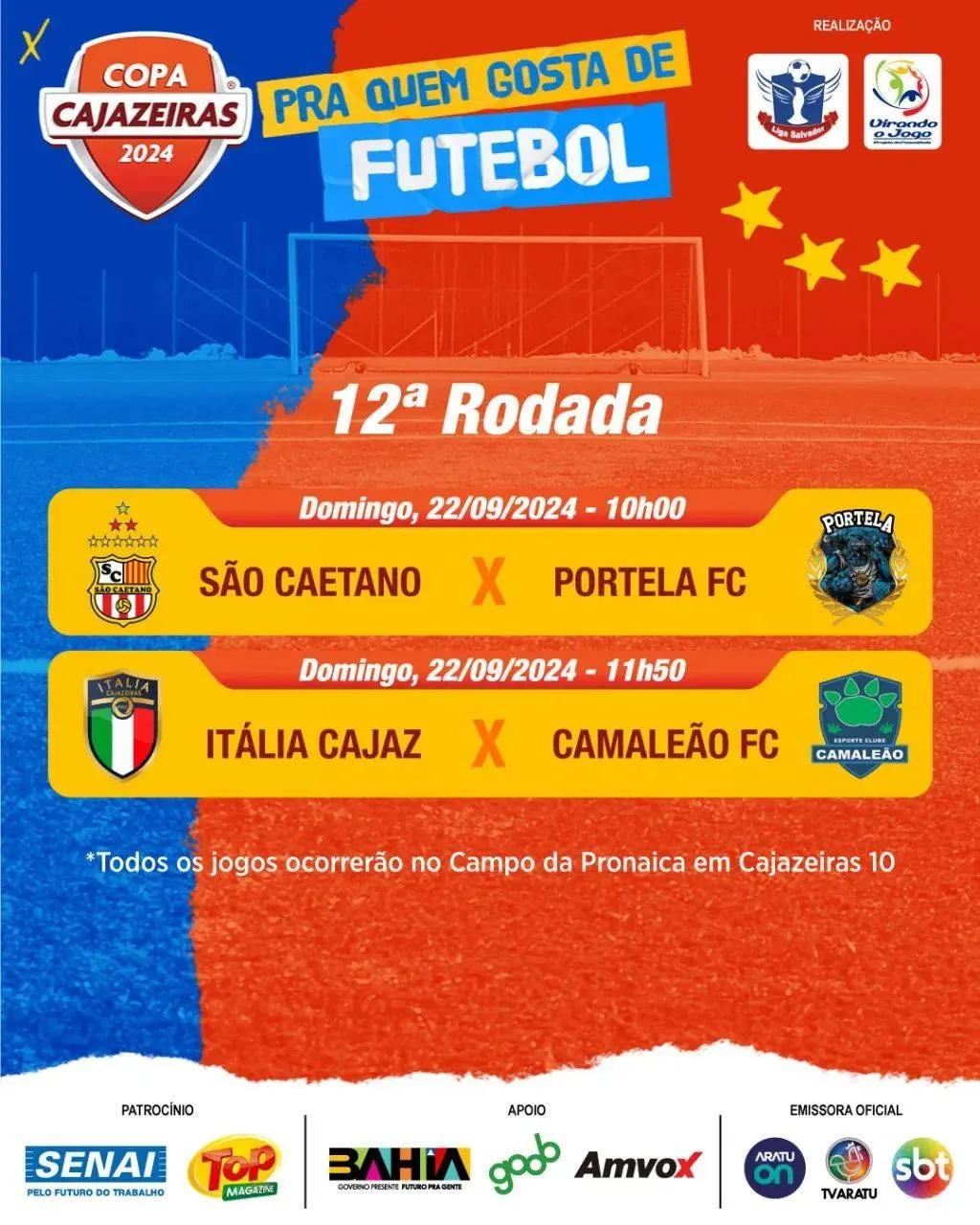 Copa Cajazeiras chega ao último dia da fase de grupos; confira os confrontos do Grupo 3
