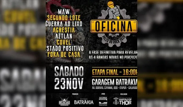 Evento promove  apresentações de rock em Itapuã neste sábado