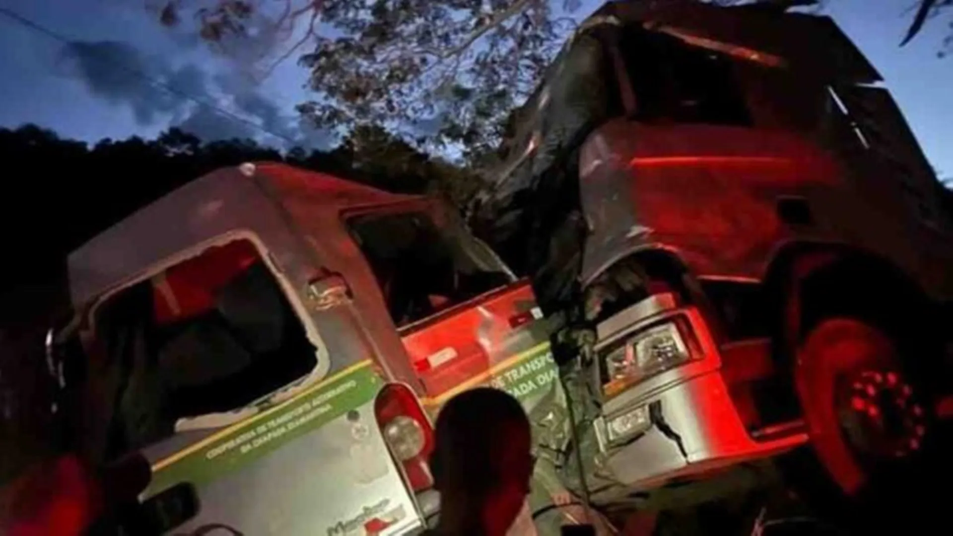 Causa do acidente entre van e caminhão ainda não foi divulgado. Foto: Reprodução / Redes Sociais 