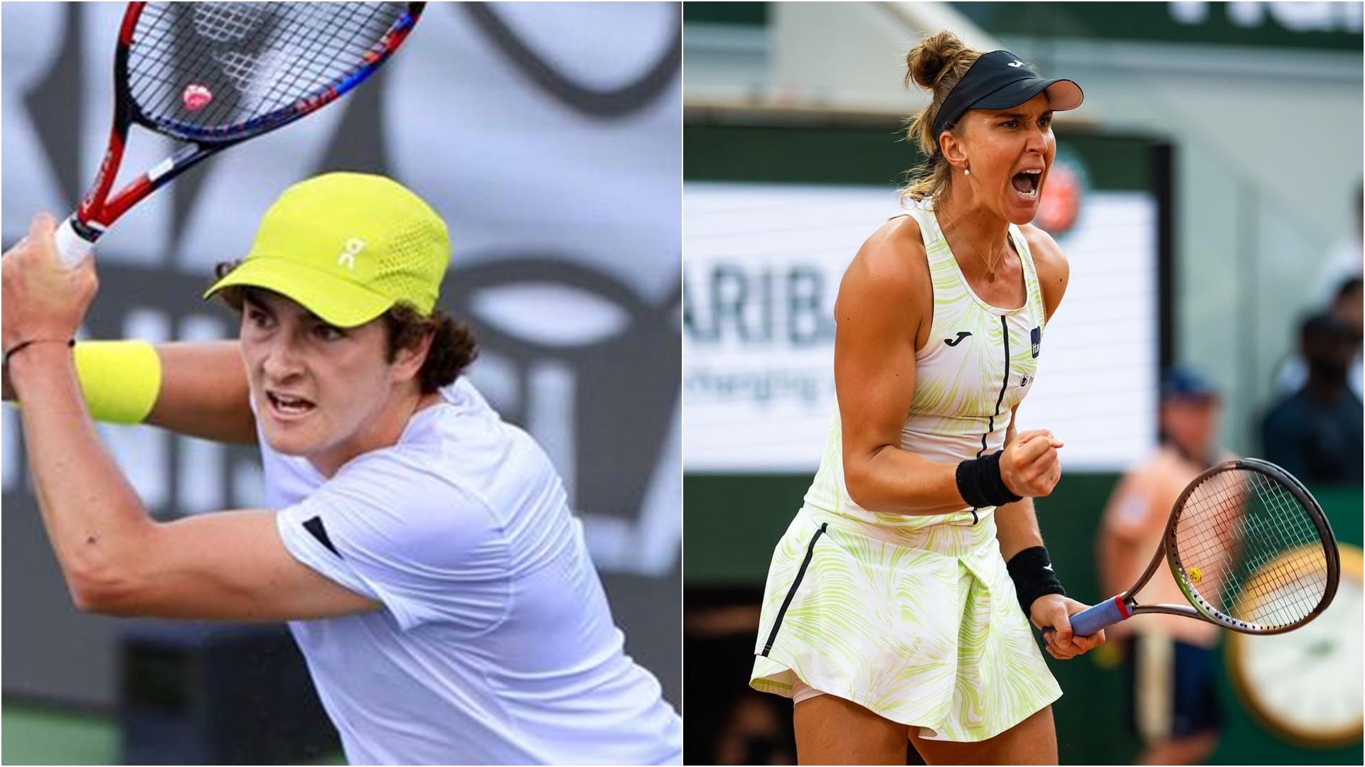 João Fonseca e Bia Haddad. Foto:  Divulgação/ATP / @wta