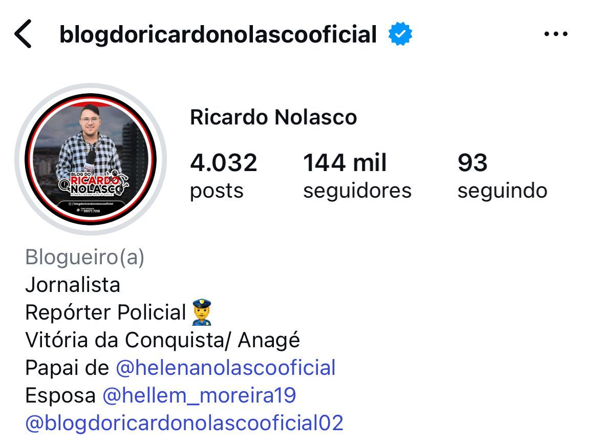 Instagram de Nolasco