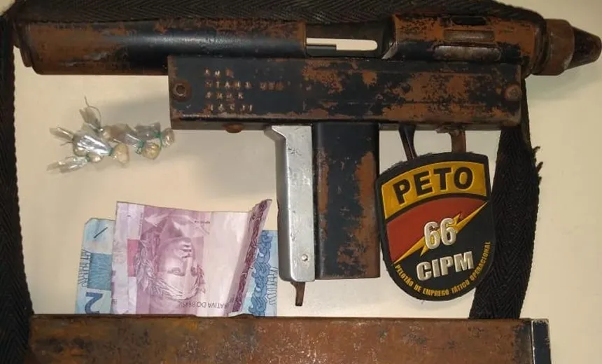 Adolescente de 13 anos é apreendido portando submetralhadora em Feira de Santana