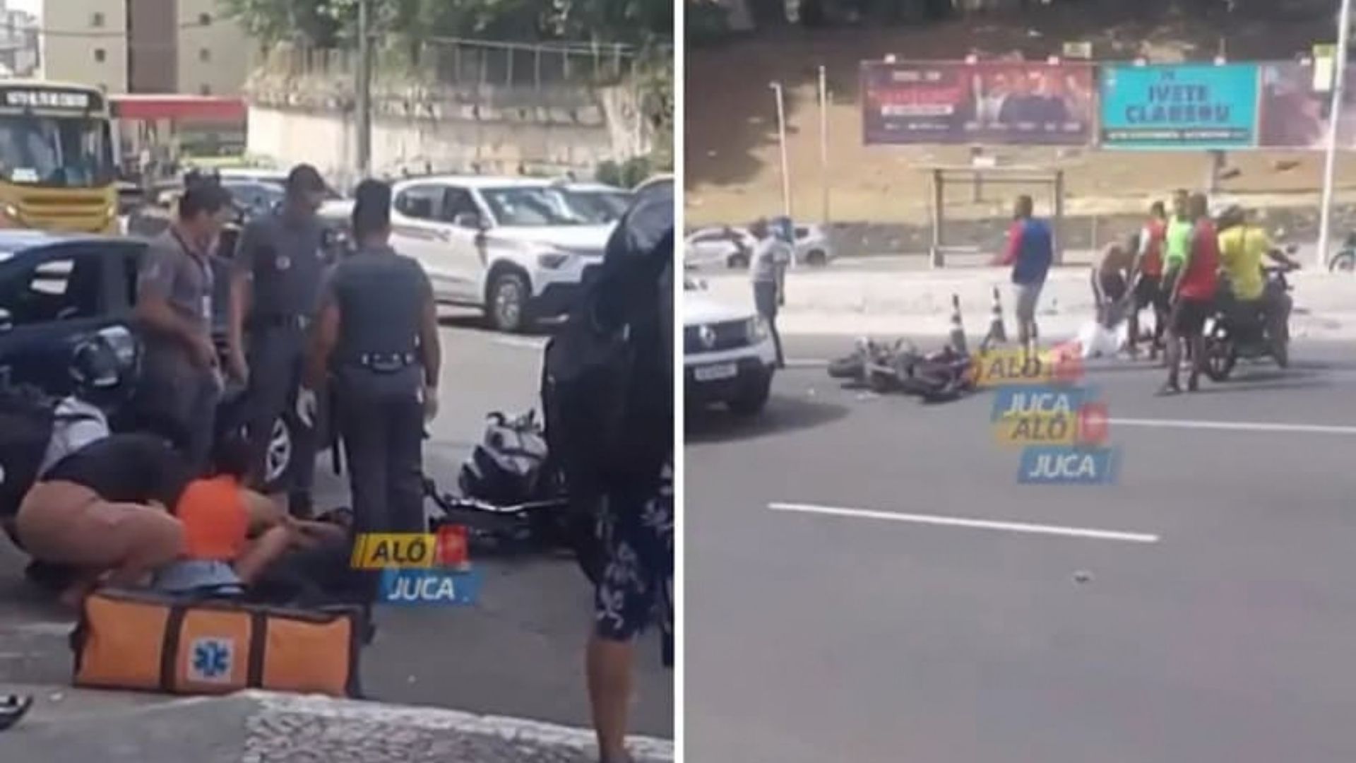Acidente na Bonoc&ocirc;: ve&iacute;culo da CCR metr&ocirc; e motocicletas colidem 