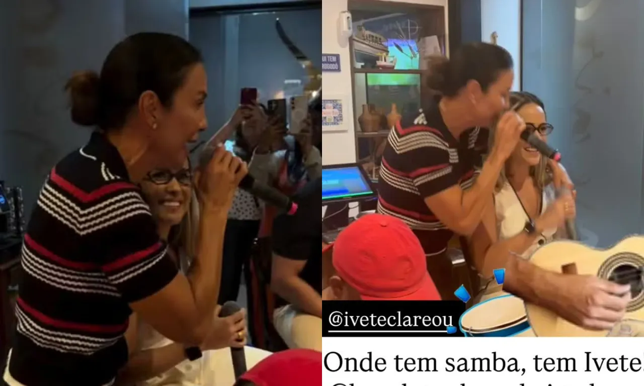 Ivete em restaurante de Salvador