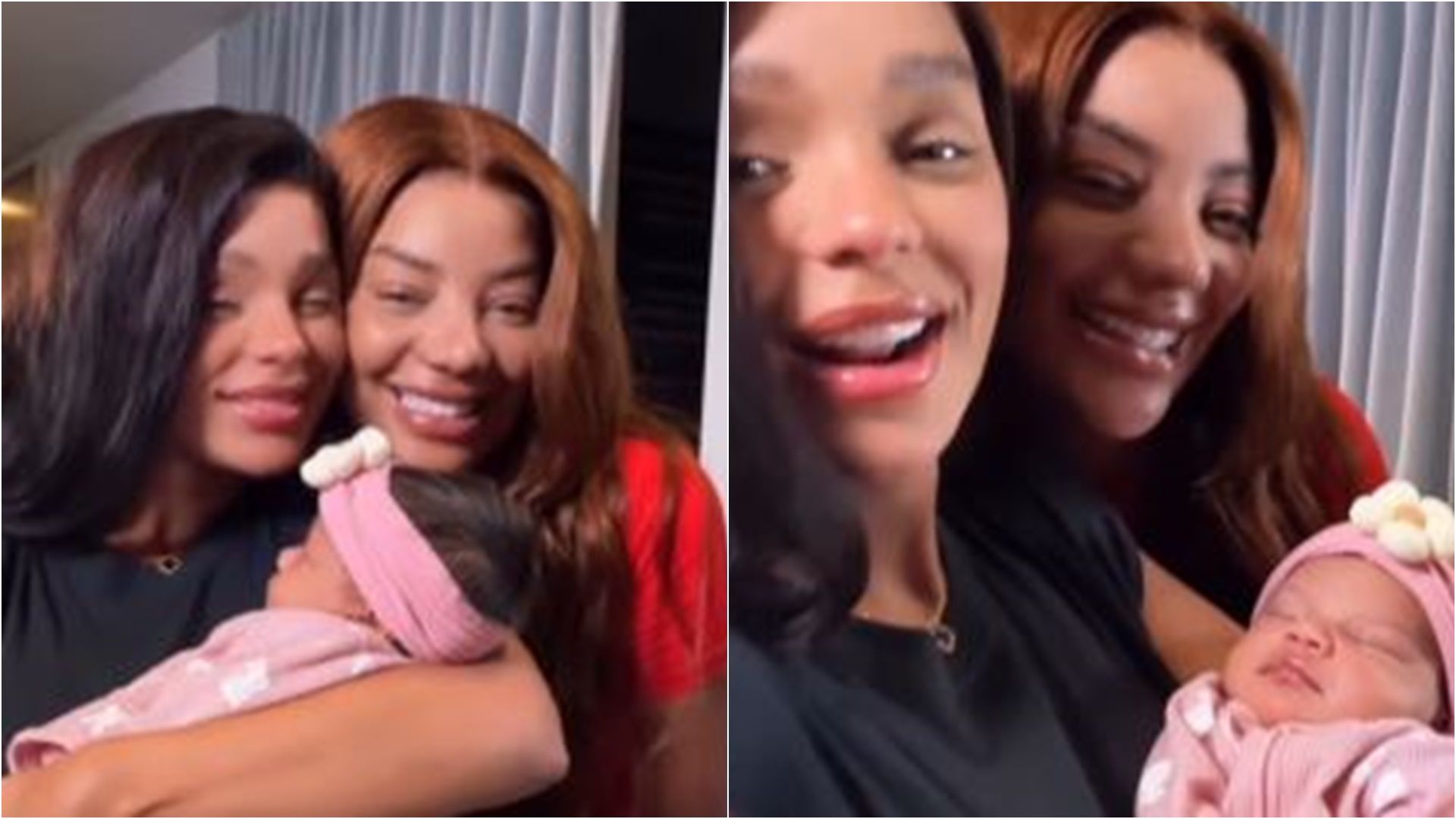 Ludmilla e Bruna Gonçalves com Zuri. Foto: Redes sociais 