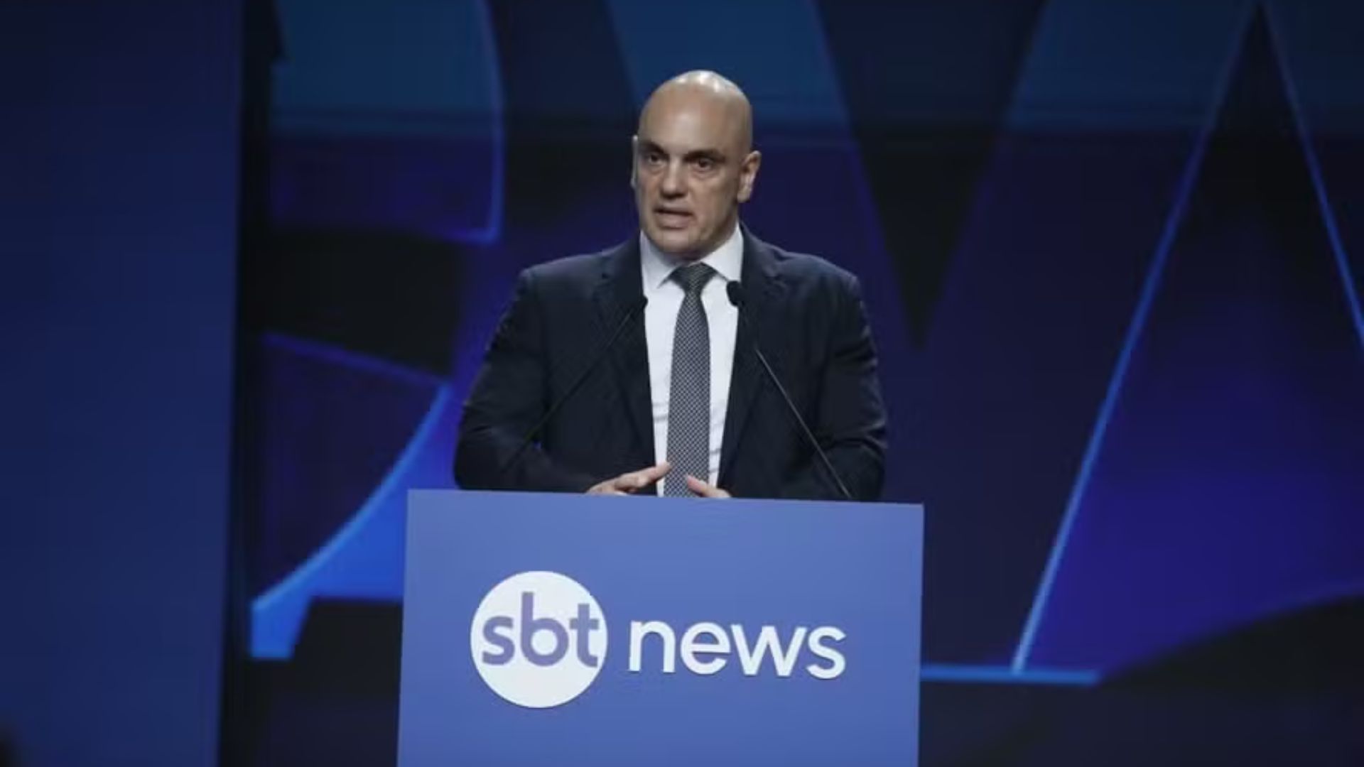 Alexandre de Moraes também participou do lançamento do SBT News | Foto: Lourival Ribeiro/SBT