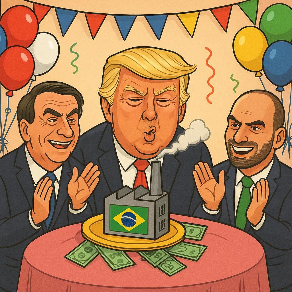 Bolsonaros Comemoram Trump Promptgrafismo Matheus Carvalho
