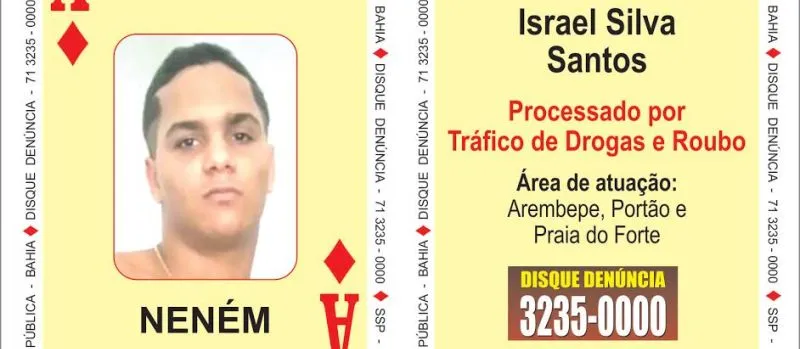 “BARALHO DO CRIME”: Traficante de Arembepe é o novo homem mais procurado do Estado