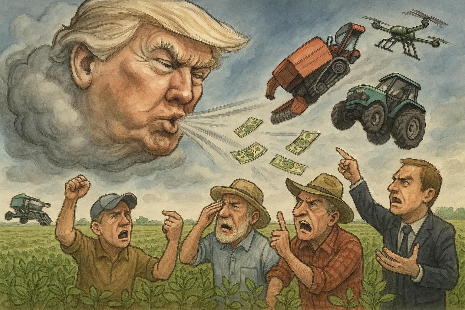 Sopro De Trump Vira Furacao Promptgrafismo Matheus Carvalho