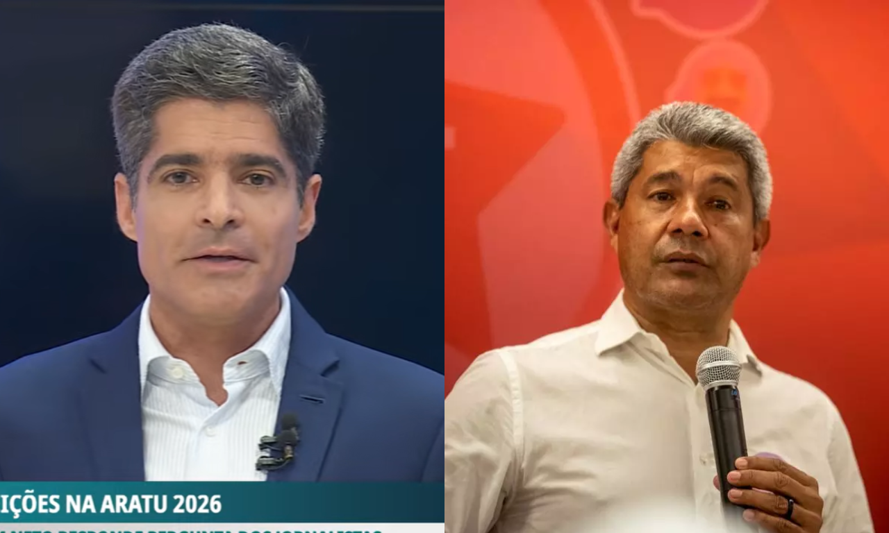 ACM Neto minimiza apoio de Lula e diz: 'Meu advers&aacute;rio &eacute; Jer&ocirc;nimo'. Foto: TV Aratu / Divulga&ccedil;&atilde;o PT
