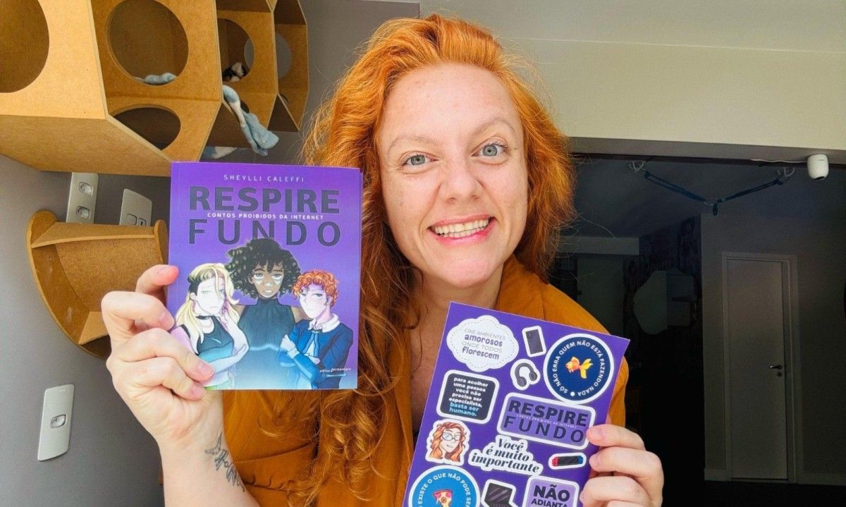 Sheylli Caleffi é ativista contra a violência sexual e online há mais de dez anos, além de autora dos livros Respire Fundo e Famílias e Internet. Foto: Sheylli Caleffi/Acervo pessoal