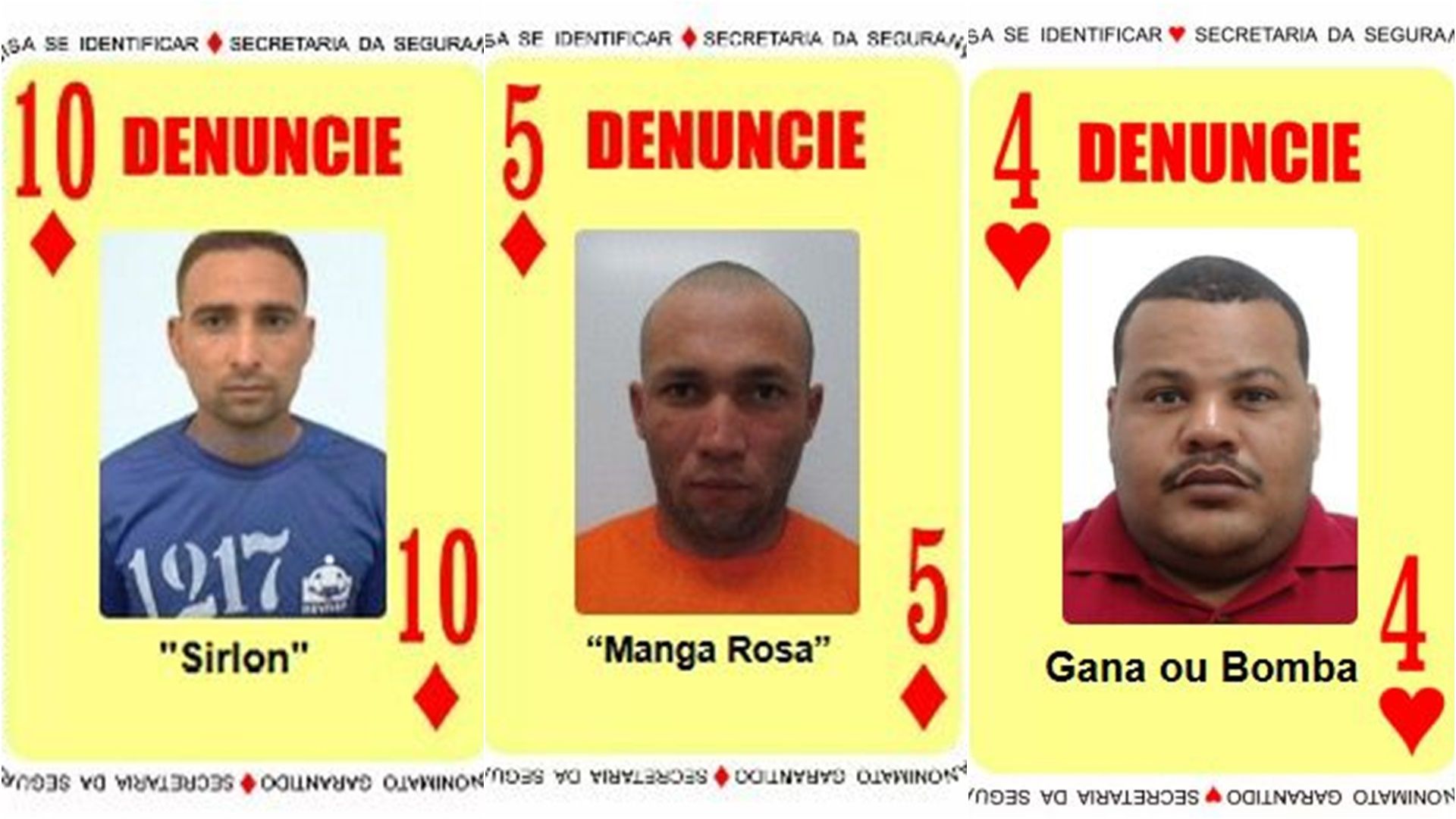Integrantes do Baralho do Crime da SSP. Foto: Divulgação