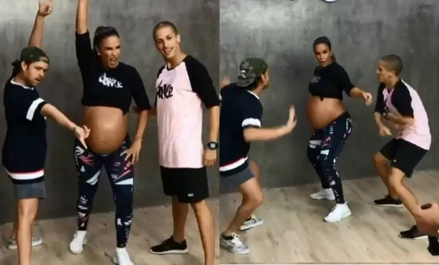DE BARRIGÃO: Ivete Sangalo grava vídeo com dançarinos para música “No groove”; Assista
