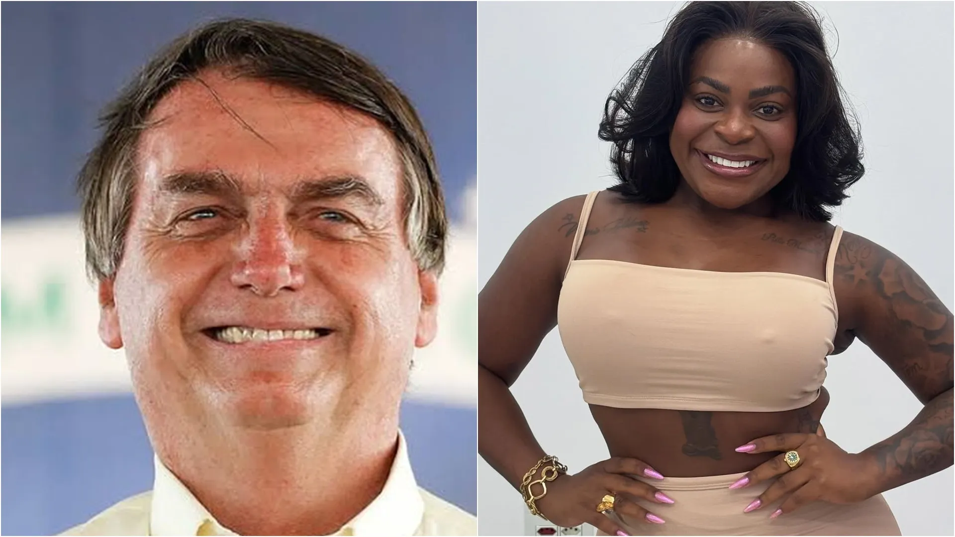 Jair Bolsonaro declarou apoio a cantora Jojo Toddynho para fazer parte das próximas eleições. Foto: Redes Sociais / @jairmessiasbolsonaro / @jojotodynho 
