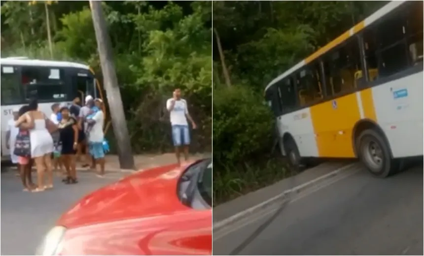 Morador registra acidente com micro-ônibus em Cajazeiras; veja vídeo