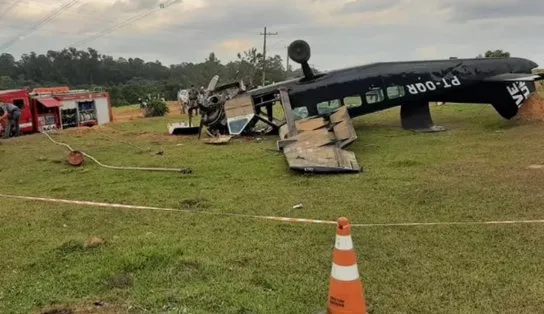 Avião de paraquedistas cai no interior de São Paulo; prefeitura confirma dois mortos
