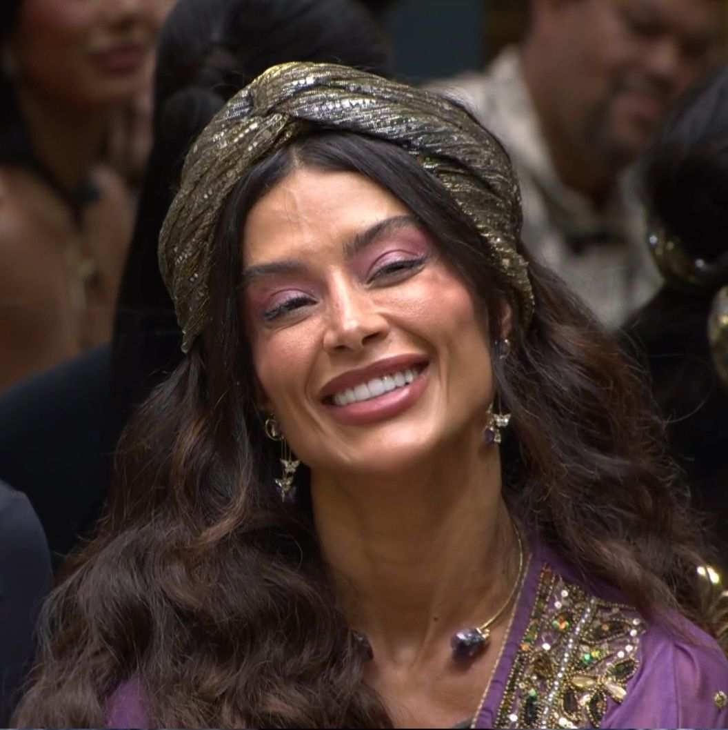 Aline Campos foi eliminada do BBB 26 na noite de ter&ccedil;a-feira (20), com 61,64% da m&eacute;dia dos votos. | Foto: Globoplay