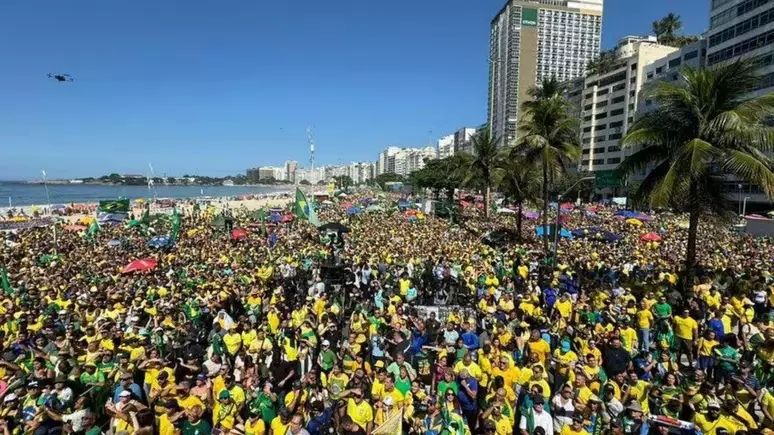O ato em Copacabana acontece no dia 16 de março. Foto: Reprodução/X