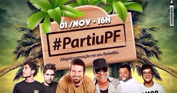#PartiuPF 2015 terá shows de Bruninho & Davi, Saulo, Psirico e Avenida Se7e