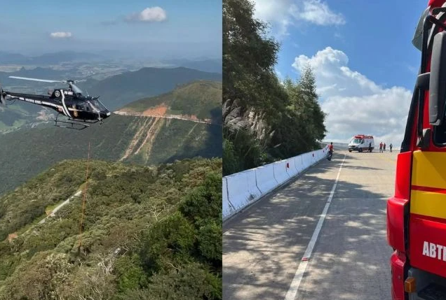 Homem morre após cair enquanto voava de asa delta em pequena cidade de SC | Foto: CBMSC