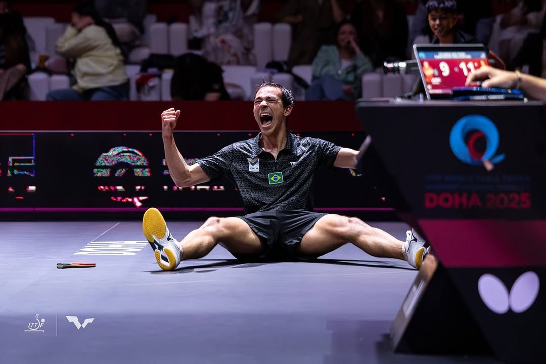 Hugo Calderano conquista medalha de prata. Foto:  ITTF