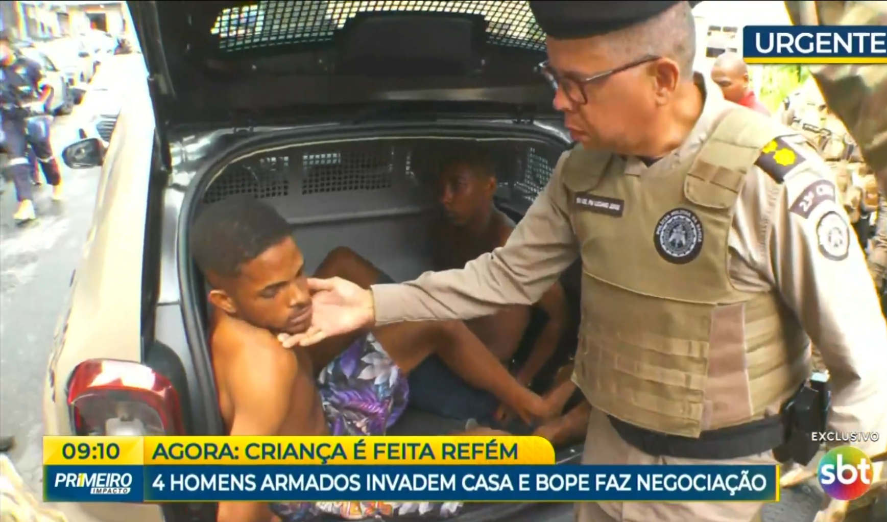 Havia somente um homem dentro do imóvel em Tancredo Neves. Foto: Reprodução / SBT