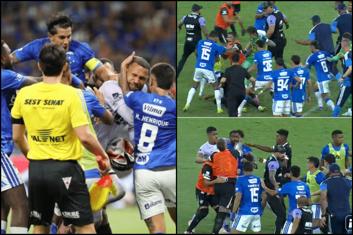 SABOR BAVI DA PAZ: Cruzeiro e Atl&eacute;tico-MG tem 23 expulsos na final do Mineiro. Foto: Redes Sociais