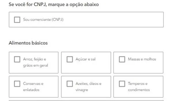 População pode solicitar reposição de alimentos no comércio através de formulário online; entenda