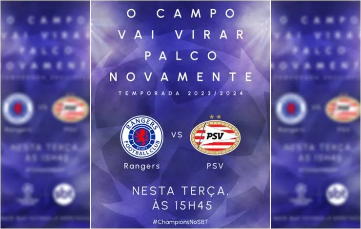 Casa da Champions League: TV Aratu transmite partida entre Rangers e PSV
