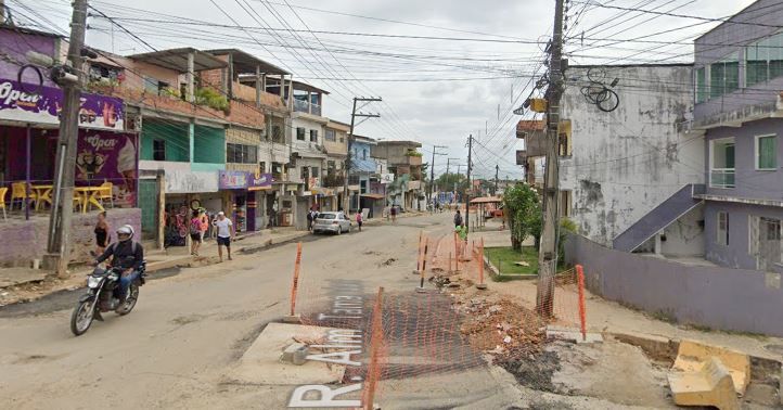 Obra em Paripe. Foto: Google Street View