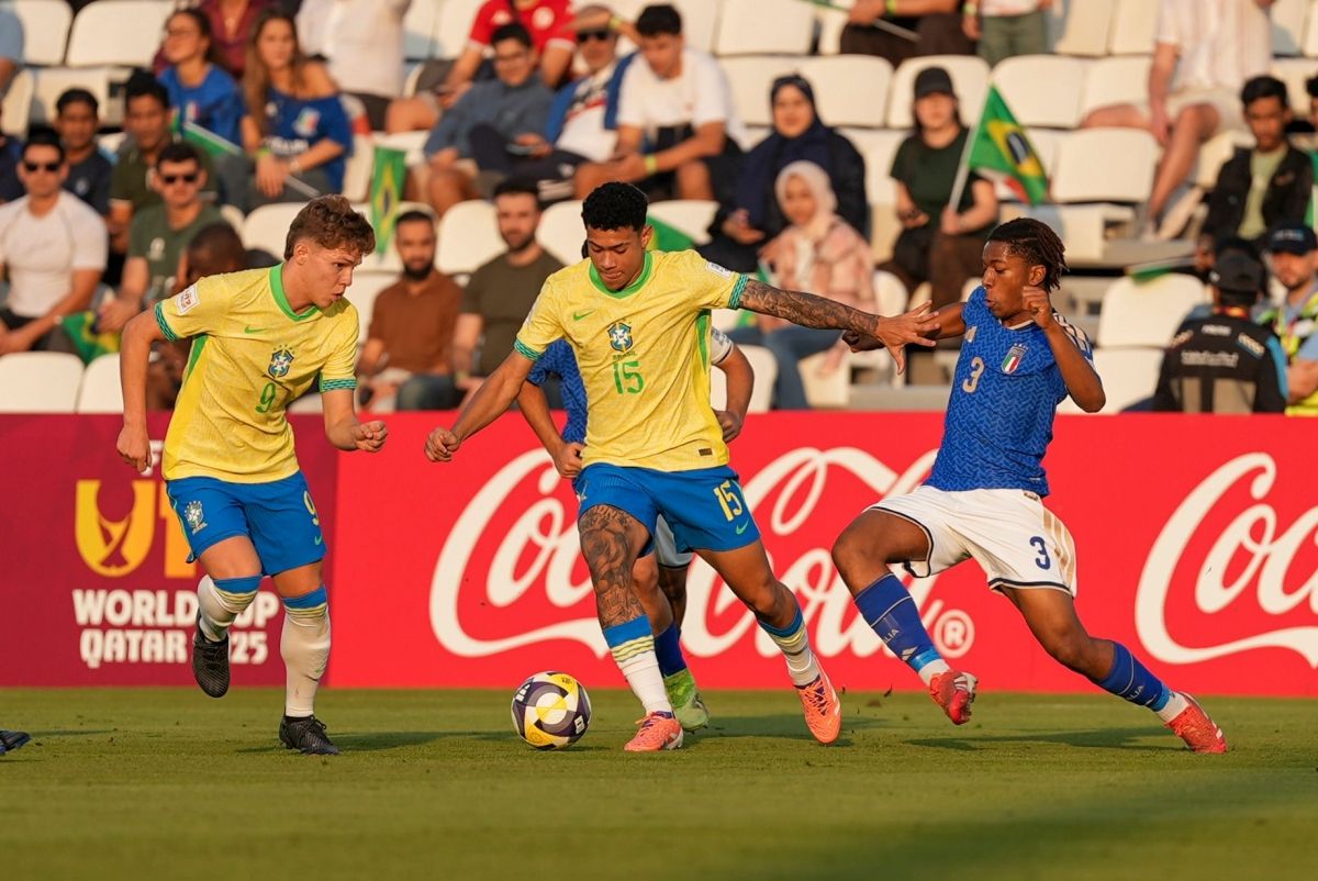 Nos pênaltis, o Brasil Sub-17 perdeu por 4x2 para a Itália e ficou em quarto lugar no Mundial do Catar. Foto: Nelson Terme/CBF