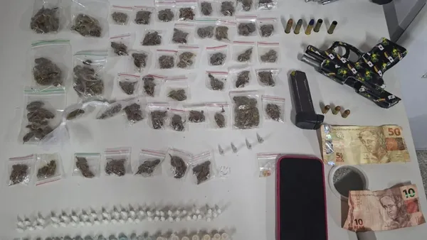 Materiais apreendidos